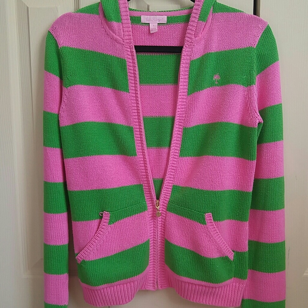 Lilly Pulitzer Striped Hooded Knit Sweater - Picture 6 of 8